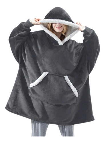 Manta Poncho Sherpa Manta Polar Bata Frazada Polerones Felpa