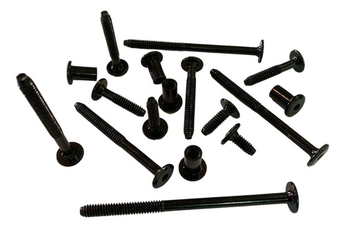 Tornillo Conector Acabado Negro 1/4 X 25 Mm (100 Pzas)