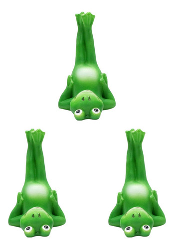 3x Figuras En Miniatura De Rana Adornos De Mesa De Mesa
