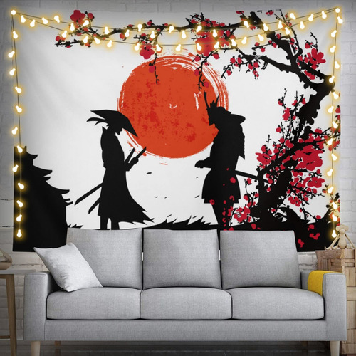 Feelacle Tapiz Japon Samurai Anime 60 X 40  Estilo Flor Para