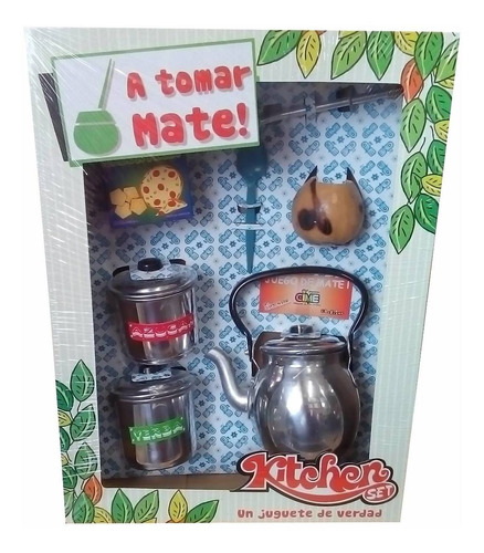 Mini Juego De Mate Cime Aluminio Pava Bombilla Yerbera