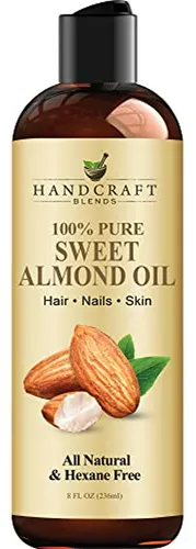Aceite De Almendras Dulces Handcraft Blends - 8 Oz - 100% Pu