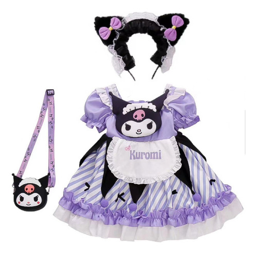 Vestido Y Bolso De Princesa Lolita De Kuromi, Accesorios Par