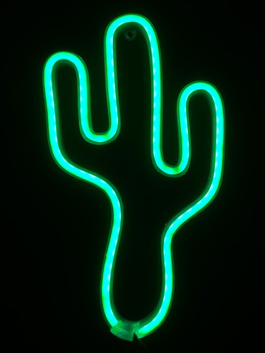 Luminária Parede Cactus Neon  Led Decoração Luz 110v-220v