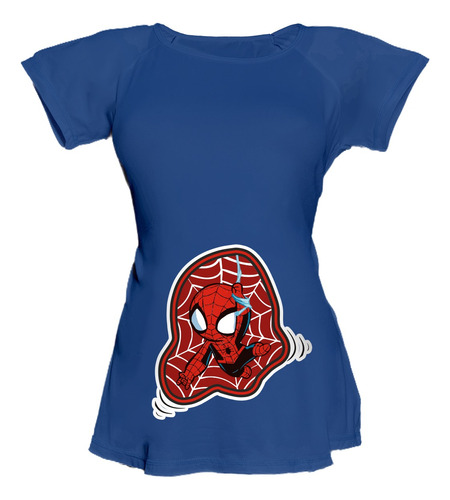 Blusa Para Embarazo Ranglan - Superheroe Bebé Spiderman