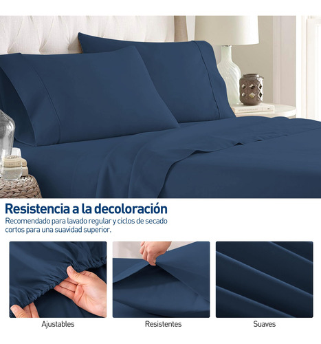 Juego De Sabanas Tamaño Queen Size 4 Piezas Nueva Suave