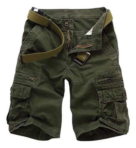 Pantalones Cortos Tipo Cargo De Algodón Para Hombre, Color V