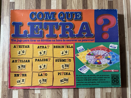 Jogo Clube Grow + Jogo Rápido + Com Que Letra? (Usado)