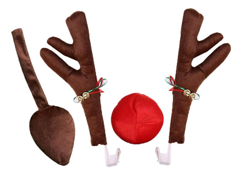 Car Decoration Christmas Antlers, Nose & Tail - Auto Reindee