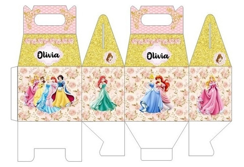 Kit Imprimible Cajita Feliz Princesas De Disney 