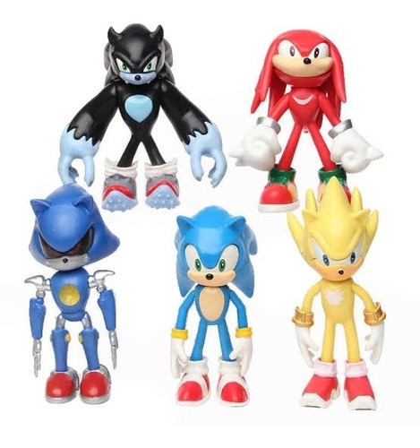 Sonic The Hedgehog Colección 5 Figuras En Bolsa