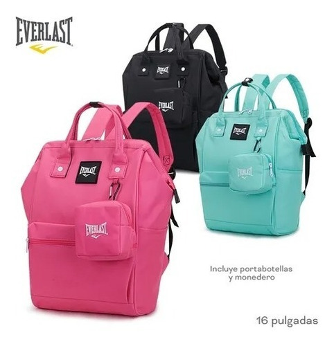 Imagen 2 de 5 de Mochila Cartera Everlast Original Urbana Notebook C/monedero