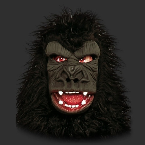 Máscara Macaco Gorila Látex C/ Pelo E Capuz Halloween Spook