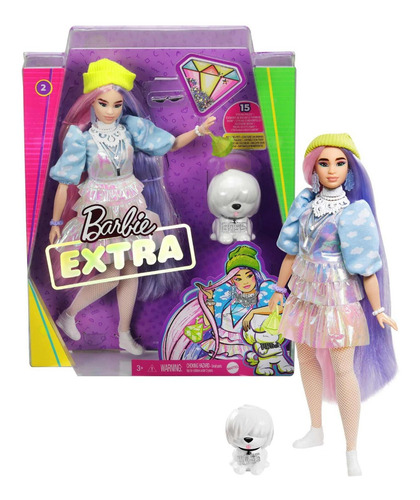 Barbie Extra N°2 Muñeca Fashionista, Mascota +15 Accesorios