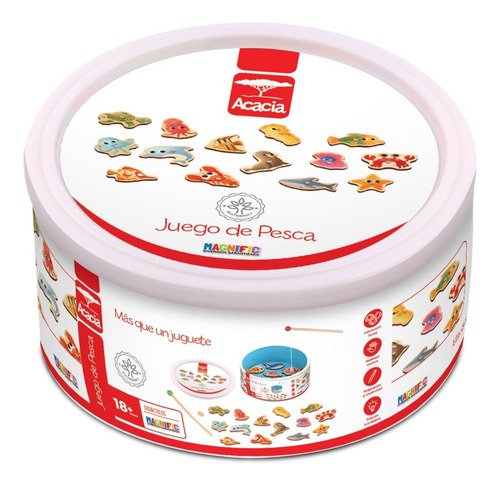 Imagen 2 de 5 de Juego De Pesca Con Imán Juguete Didáctico Dos Cañas Magnific