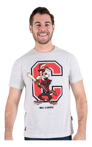 Playera Caballero Jaspe Looney Tunes Coyote - American Level