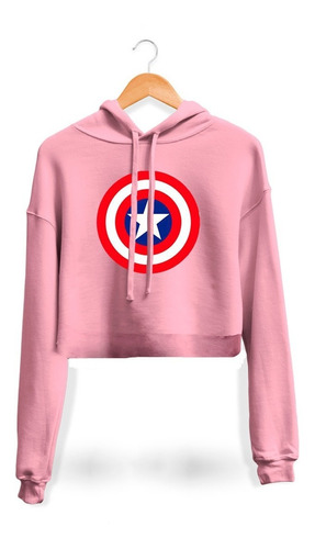 Hoodie Crop Top Capitan America