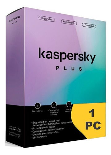 Licencia Kaspersky Plus 1 Año Original Última Versión
