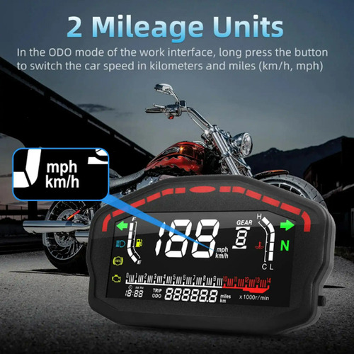 Painel Digital Universal Moto Lcd De Racer Da Motocicleta