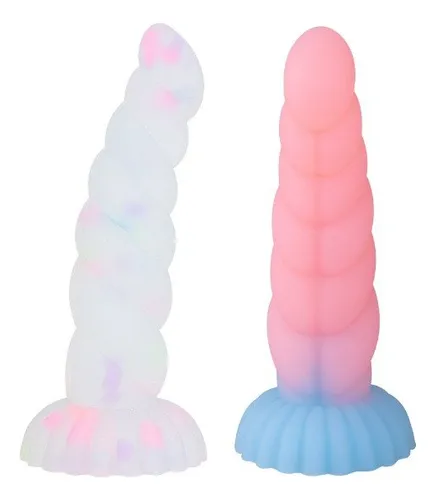 Dildo Consolador Unicornio Transparente Rosa Fantasia Sopapa