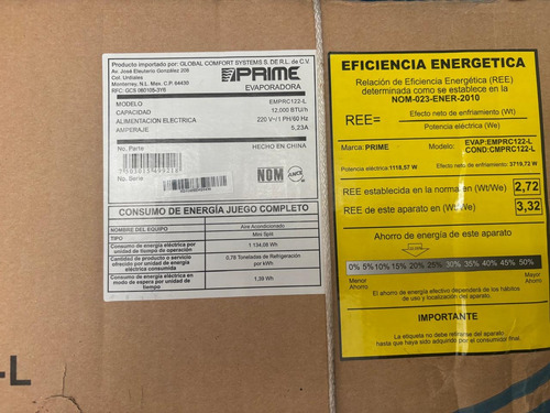 Aire Acondicionado Prime 220v Solo Frío Blanco