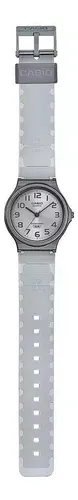 Reloj Casio Mq-24s-8b Gris Malla Trasparente Microcentro