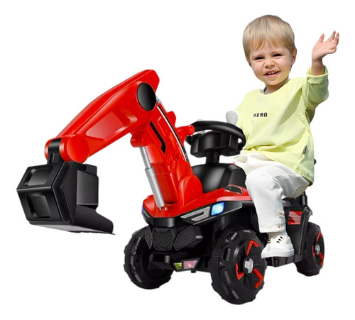Carro Eléctrico Coche Montable Excavadora Control Remoto