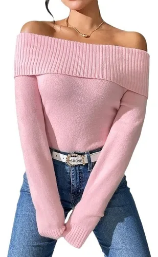 Jersey Con Solapa Y Hombros Descubiertos
