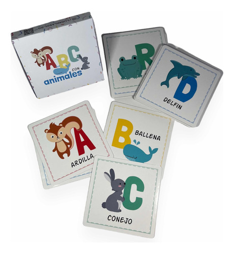 Cartas Didacticas Abecedario Para Aprender Letras Animales