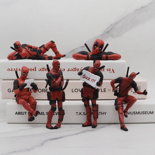 Para 6 Piezas Dead Pool Anime Decoración Del Hogar Y Modelo