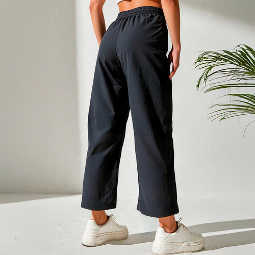 Pantalón Cargo Mujer Corte Recto Con Resorte Y Cordón