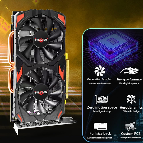 Tarjeta Gráfica Surallow Rx 580 8gb, 2048sp, Gddr5,256 Bit C