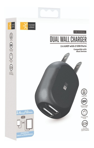 Imagen 2 de 2 de Cargador De Pared 2 Entradas Usb De 2.4 Amp