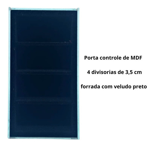 Imagem 3 de 4 de Porta Controle Espelhado Decoração Maquiagem Escritório Sala