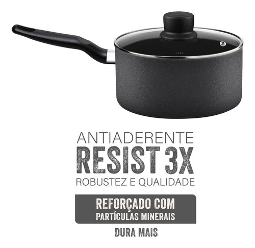 Panela Rochedo Robusta Grafite 20cm