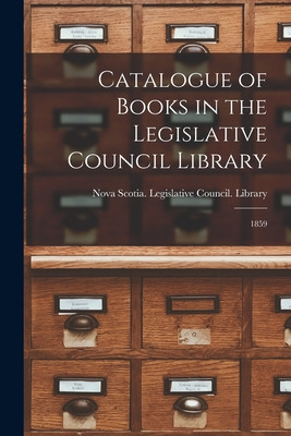 Libro Catalogue Of Books In The Legislative Council Libra...