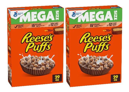 Paquete 2 Cereales Reeses Puffs Mega (giant) Size, Importado