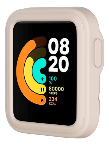 Case De Silicona Para Xiaomi Mi Watch Lite  Crema