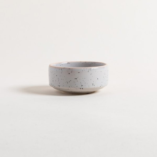 Mini Compotera Bowl Tozeur Dots Gris C/borde Natural De 10cm