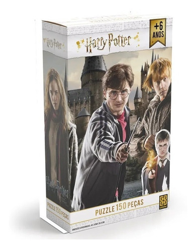 Jogo Quebra Cabeça Infantil Harry Potter Puzzle 150 Pçs Grow