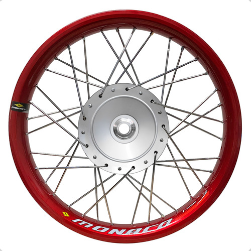Par Roda Monaco Aero Slim Biz 100 13/15 110 125 Tambor Prata