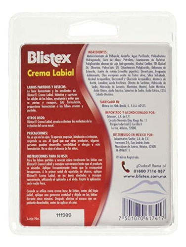 Blistex Lpiz Lab Crema Ant Sep6g