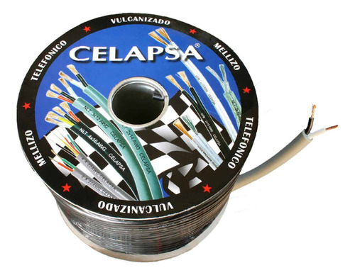 Cable Vulcanizado Flexible Bipolar 14awg 2x14 Celapsa Rollo