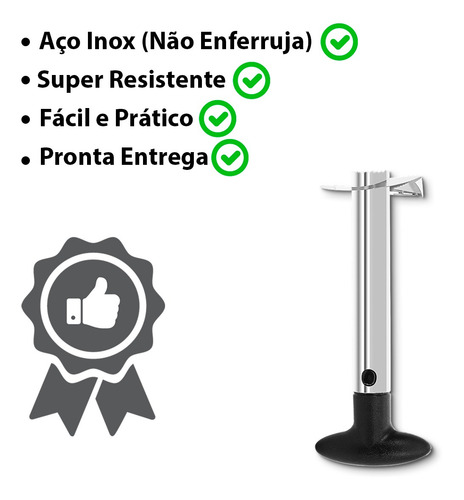 Imagem 4 de 6 de Descascador Fatiador Abacaxi Espiral Retira Miolo Aço Inox