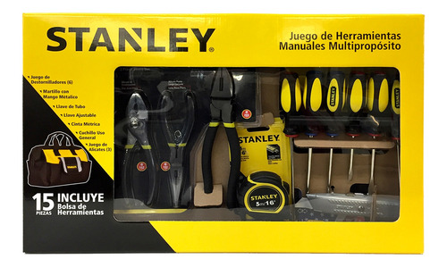 Imagen 2 de 5 de Juego 14 Herramientas Manuales + Bolsa Stanley Pamxsamsjul19