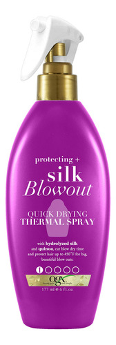 Ogx Protección + Silk Blowout Spray Térmico De Secado Rápido