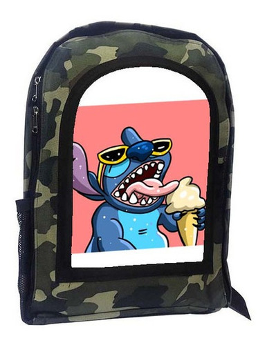 Mochila Camuflada Stitch A68