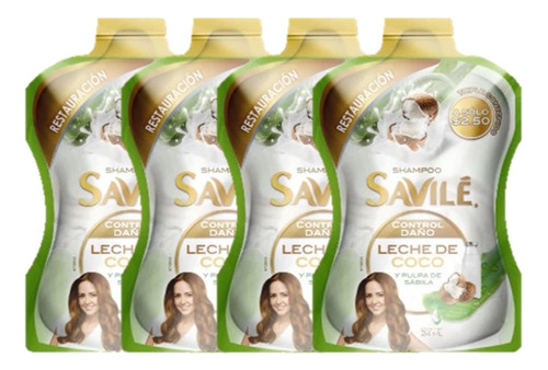 Shampoo Savile Leche De Coco Hotelero 144 Sobres De 24 Ml **