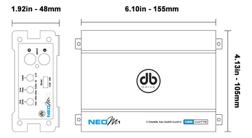 Amplificador Monoblock Db Drive Neom1 500 W Clase D 1 Canal
