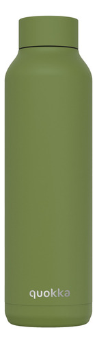 Botella Termica Acero Inoxidable Lisa 630ml Quokka Solid Color Verde musgo